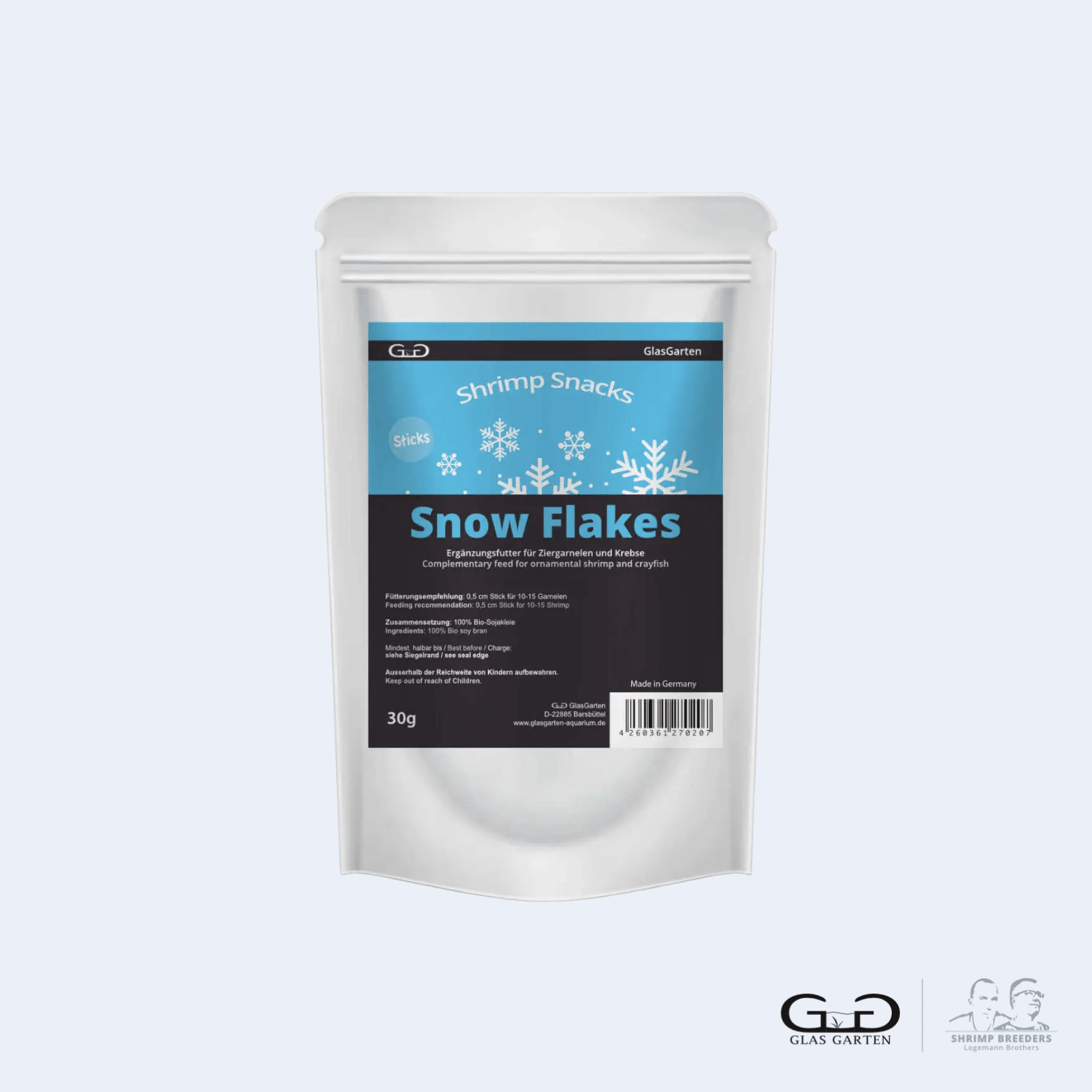 GlasGarten Shrimp Snacks - Snowflakes